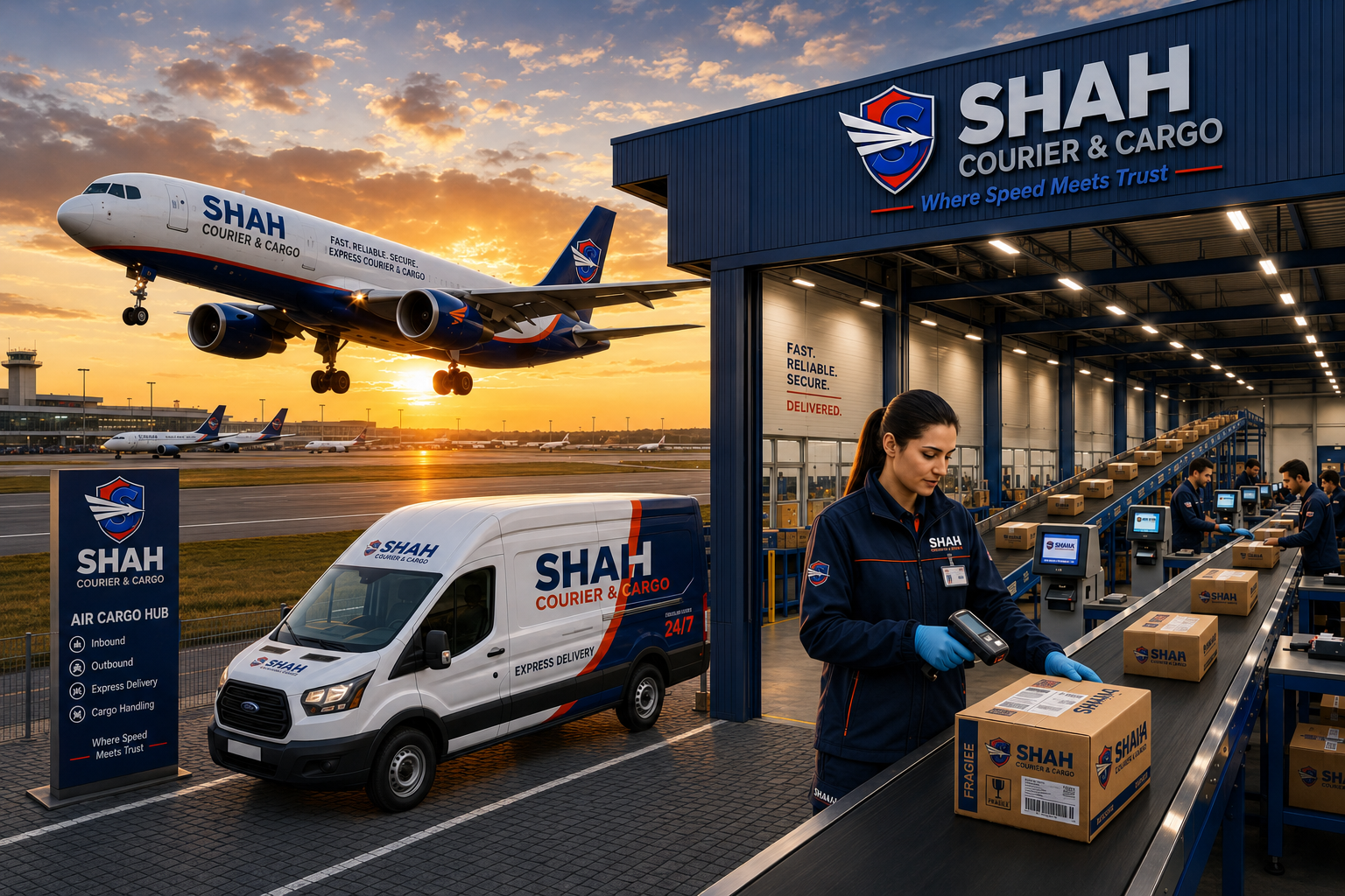 Shah Courier and Cargo High-Speed Express Delivery Hub