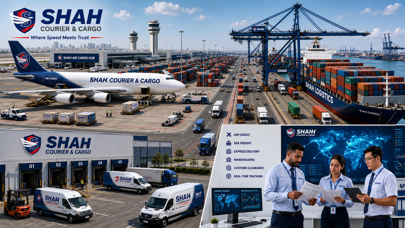 Shah Courier and Cargo Global Air & Sea Freight Hub